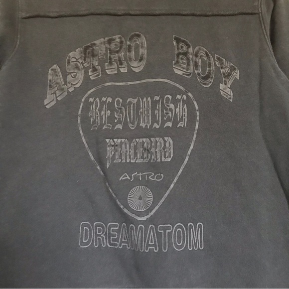 PeaceBird Jeans Astro Boy Dream Atom Black Distressed Sweatshirt Size Large - Picture 9 of 14